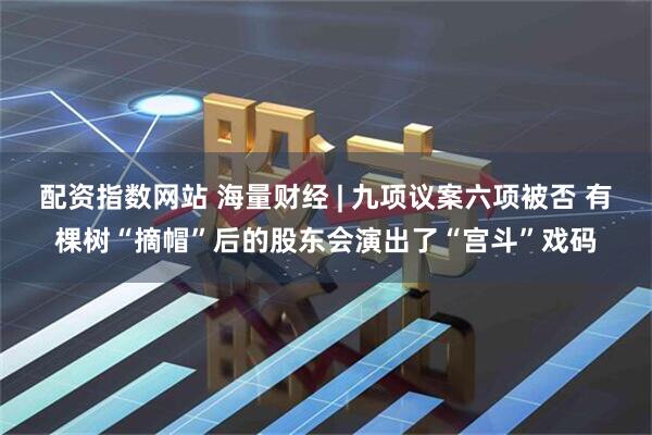 配资指数网站 海量财经 | 九项议案六项被否 有棵树“摘帽”后的股东会演出了“宫斗”戏码